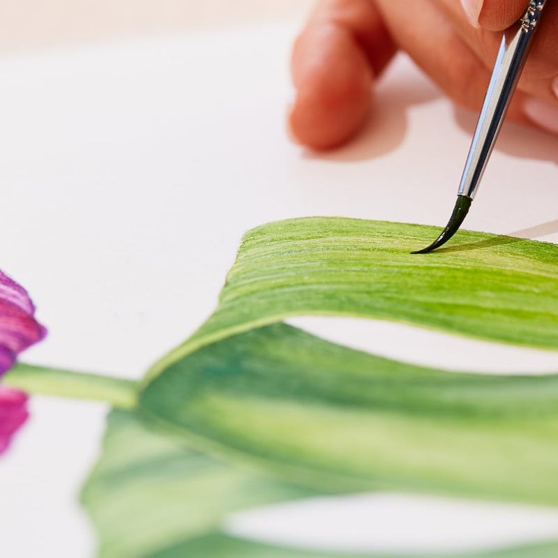 VINTAGER فرش رسم VINTAGER، مجموعة فرش رسم بتفاصيل دقيقة مع مقبض مريح - مناسبة للرسم بالأكريليك، الزيت، الأظافر، نماذج المقاييس، والرسم الزيتي لمستلزمات الرسم الرائعة - Image 5