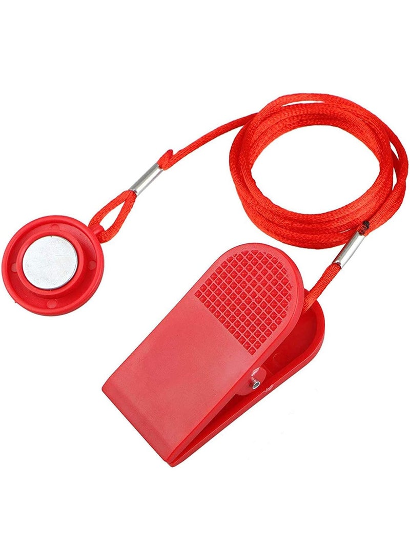 Treadmill Safety Key, Universal Fit Most Treadmill Magnet Security Lock, Fitness Replacement Kit for All NordicTrack, Proform, Sole, Weslo, Weider, Epic, Freemotion and Healthrider Red