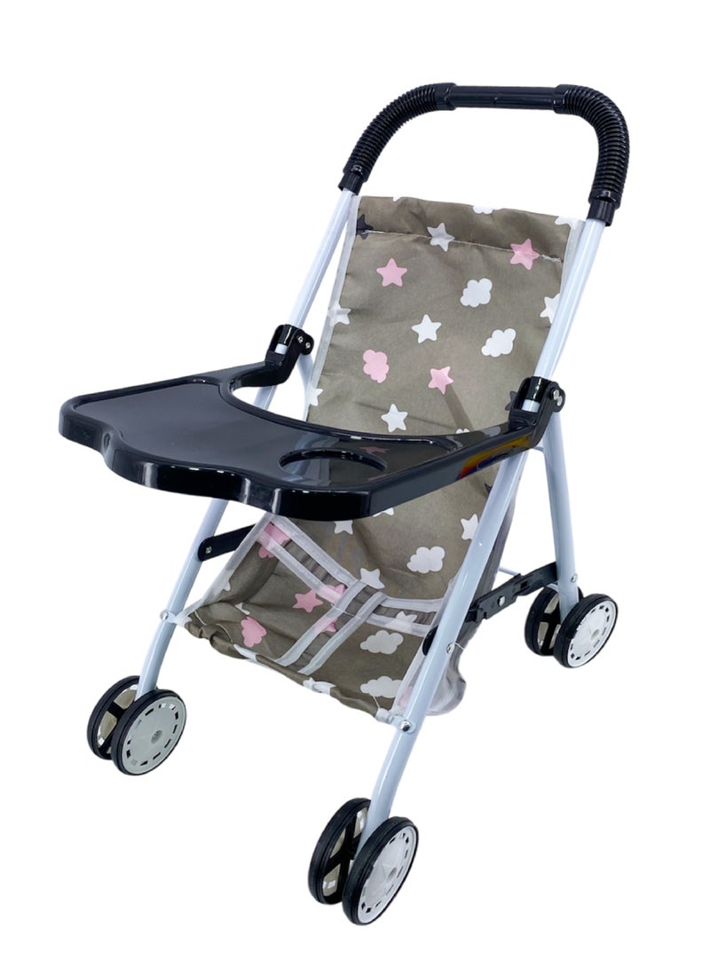 A realistic and lightweight baby doll stroller that allows the child to imitate mothers and take care of their play dolls in an entertaining and educational way. - Image 1