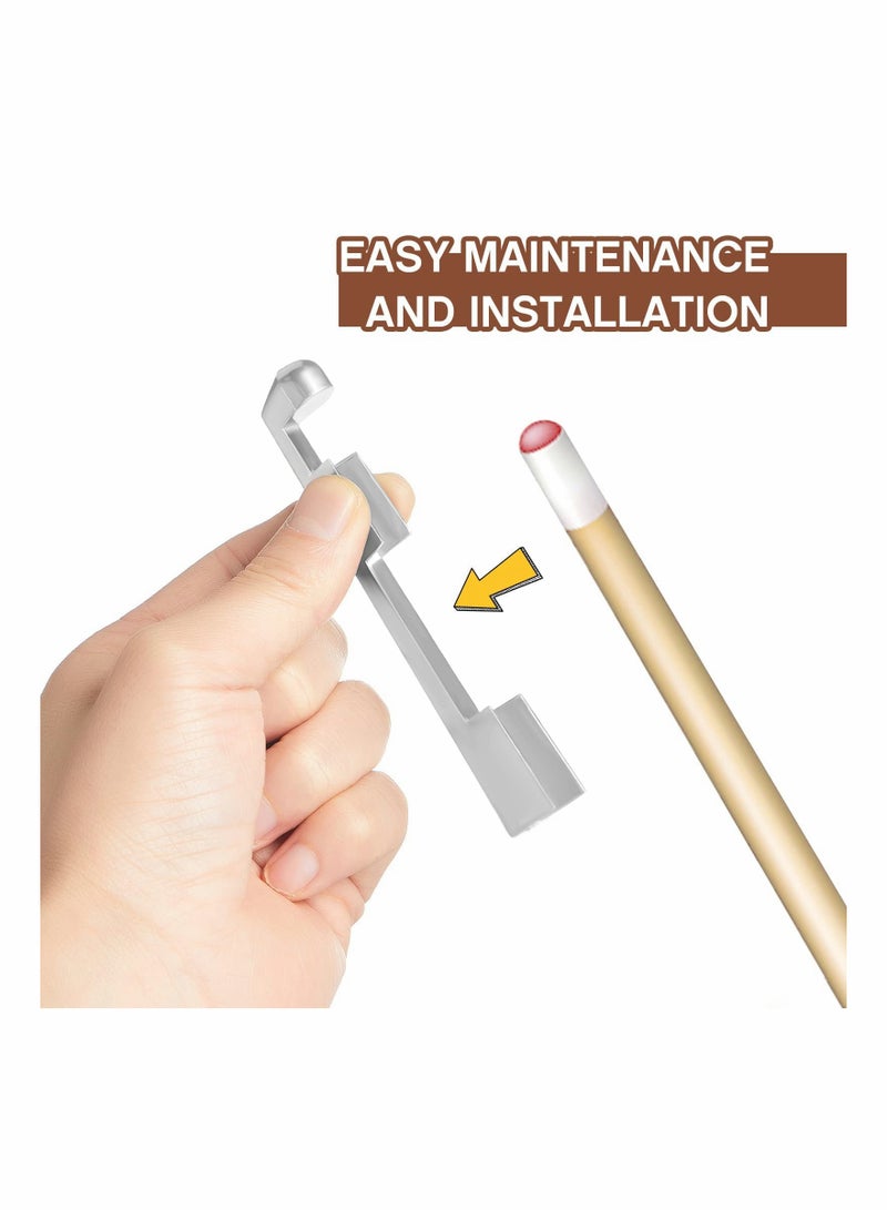 مشابك بلياردو 3 قطع مشابك رأس جديلة من الفولاذ المقاوم للصدأ طقم تصليح طرف عصا بلياردو لملحقات نصائح طاولة البلياردو - Image 4