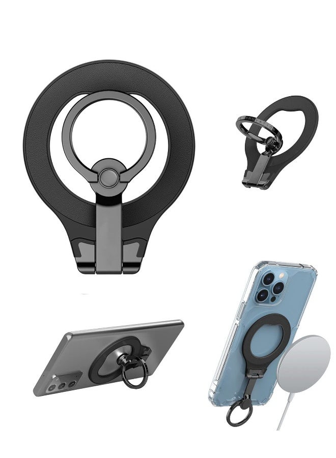Adhesive Phone Ring Holder Mag Safe Ring, Adjustable Finger Ring Grip and Stand for Galaxy S22/21/20 Series, iPhone 13 12 11, Google Pixel and Other Android Phone, Black  - Image 1