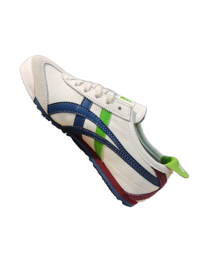 Onitsuka Tiger White, Blue And Green Retro MEXICO 66™ Casual Shoes for Men and Women  - Image 2