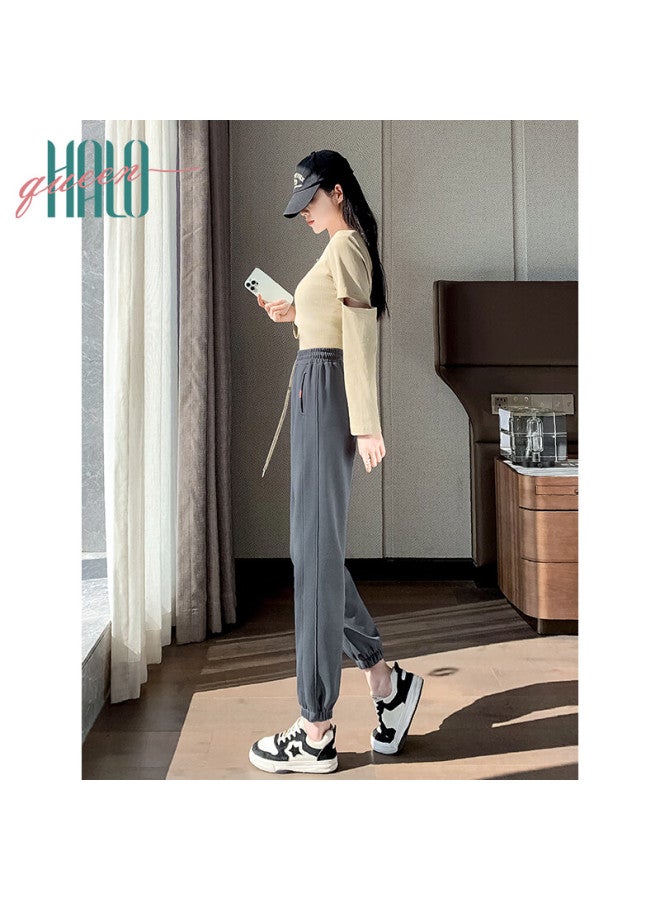 HALOQUEEN Halo Queen Women's Casual Pants Spring Autumn High Waist Slimming Loose Fit Jogger Pants Fashionable High-waisted Casual Pants H13qr1940 - Image 5