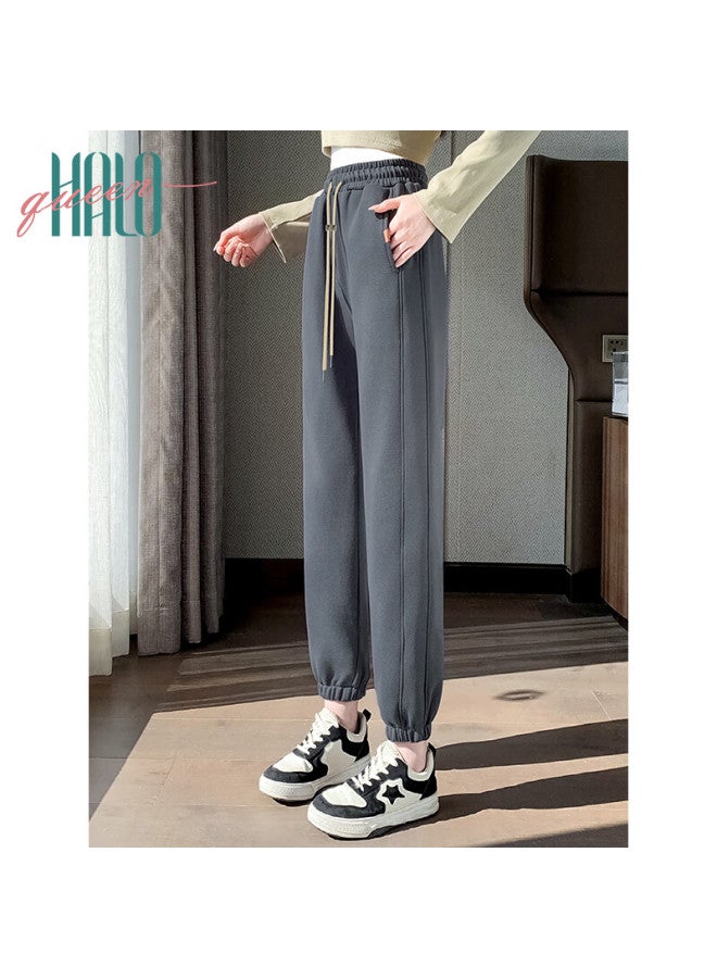 HALOQUEEN Halo Queen Women's Casual Pants Spring Autumn High Waist Slimming Loose Fit Jogger Pants Fashionable High-waisted Casual Pants H13qr1940 - Image 4
