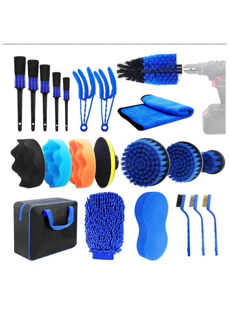 Soofam 22Pcs Car Wash Cleaning Kit with Multifunctional Detailing Brush, Car Wash Towels, Polishing Sponge, Tire Cleaning, Professional Car Care Kit - Image 1