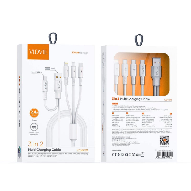 Vidvie CB4010 5-in-1 Multifunctional Charging Cable  Universal Compatibility for All Devices - Image 2