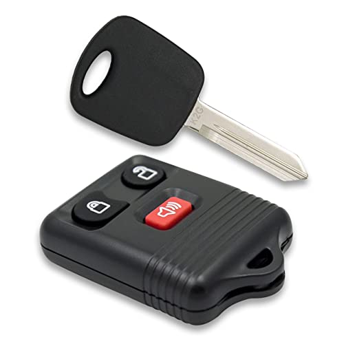 Keyless2Go Replacement for Keyless Entry Car Key Fob Vehicles That Use 3 Button CWTWB1U331, with New Uncut Transponder Ignition Car Key H72 (2 Pack) - Image 2