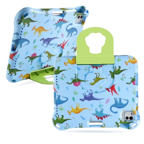 Topevoeon Compatible with iPad 11 A16 iPad 10 10th 11th Generation Dinosaur Tablet Case for Kids Boy Light EVA Kid Friendly Tablet Cover with Handle Kickstand Kid-Pro Shockproof Toddlers BBlue - Image 1