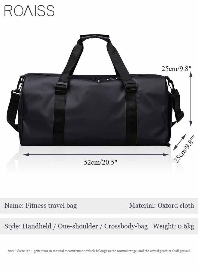 roaiss Unisex Gym Duffel Bag Shoes Compartment Lightweight Waterproof Multipurpose Large Capacity Outdoor Luggage Handbag for Fitness Sports Swimming Travel Black  - Image 5