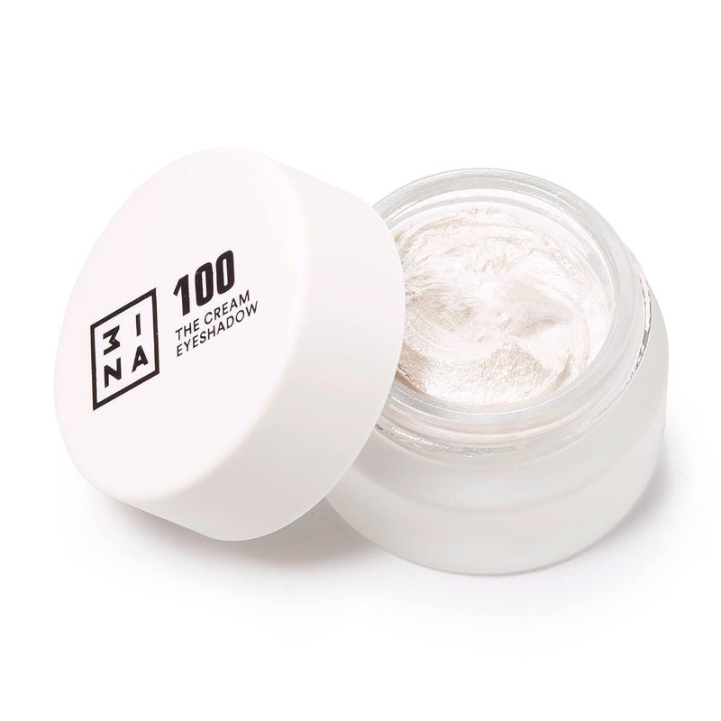 3INA MAKEUP - Vegan - Cruelty Free - The Cream Eyeshadow 100 - White - 24H Longwearing & Waterproof Formula - Fast Drying Formula - Highly Pigmented - Matte and Shimmer Finish