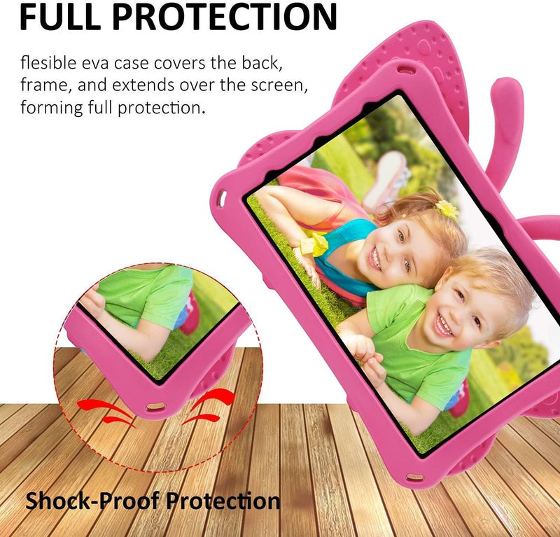 FunnyWin AWH iPad 10 10th Generation Case Kids,iPad 10 10.9 2022 Butterfly Case with Kickstand Light EVA Full Boby Drop Protective Rugged Shockproof Kid-Proof iPad 10 Kids Case for Girl Kid Gift (Rose) - Image 4