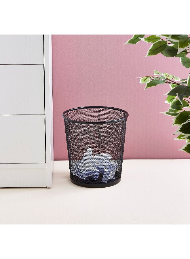 Home Box Round Recycling Open Top Mesh Trash Can Waste Basket Without Lid For Home, Office, College, Kitchen, Bathroom - Image 3