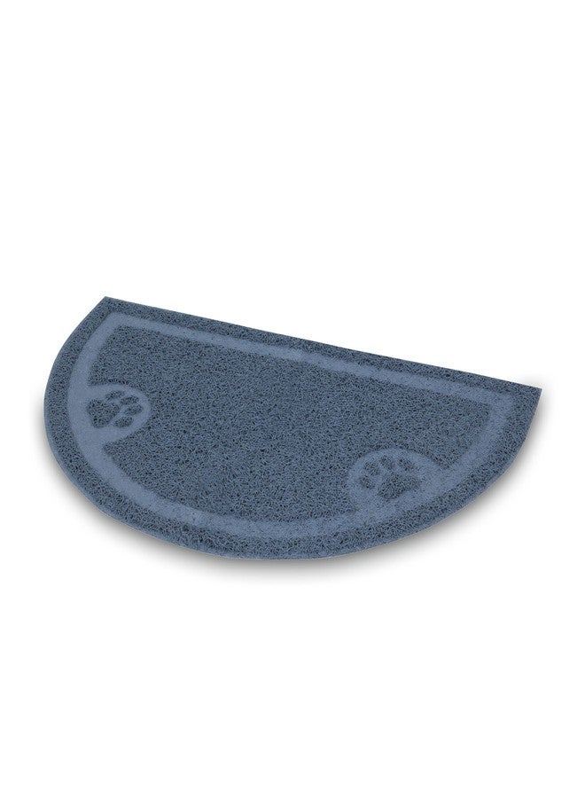 PETMATE LITTER CATCHER MAT 1/2 CIRCLE , Ice Blue - Image 1