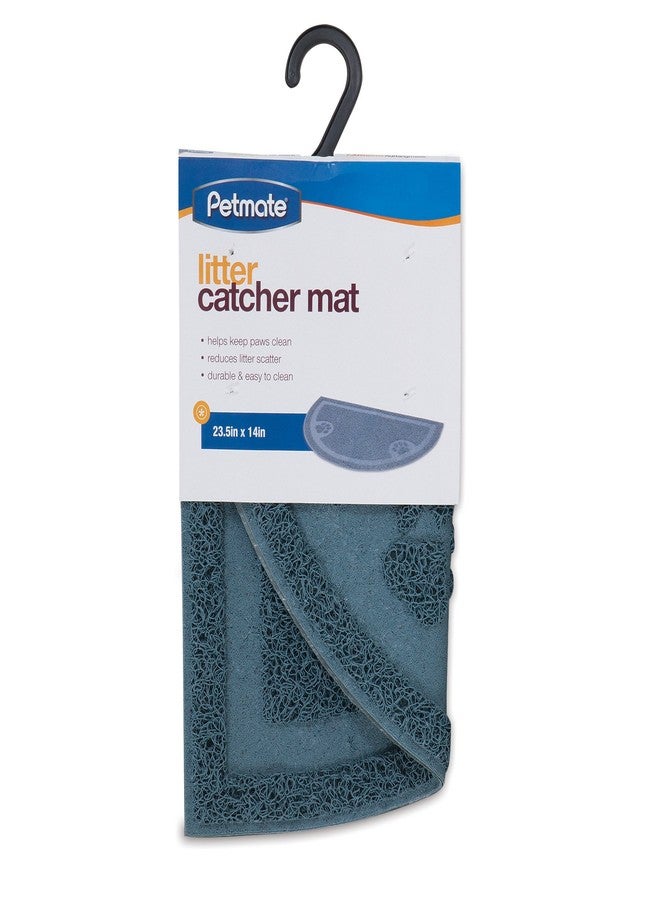 PETMATE LITTER CATCHER MAT 1/2 CIRCLE , Ice Blue - Image 3
