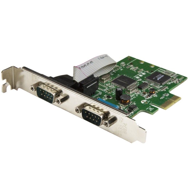 StarTech.com 2-Port PCI Express Serial Card with 16C1050 UART - RS232 Low Profile Serial Card - PCI Serial Card, TAA (PEX2S1050) - Image 1