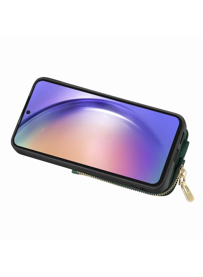 S-TOP Case For Huawei nova 9 SE Cross Leather Ring Vertical Zipper Wallet Back Phone Case - Image 4