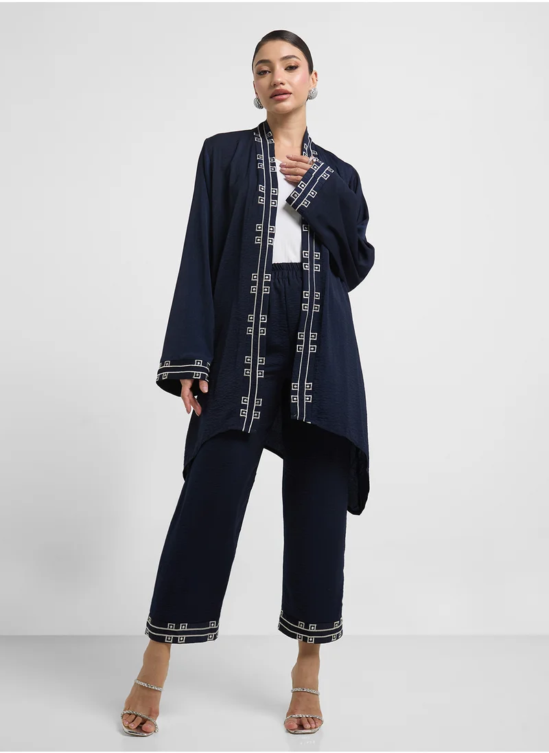 هيا كلوزيت Flared Sleeve Blouse And Pants Set