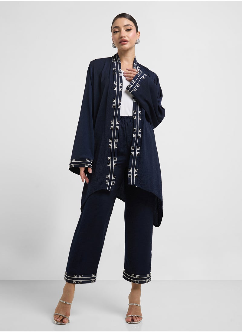hayas closet Flared Sleeve Blouse And Pants Set  - Image 1