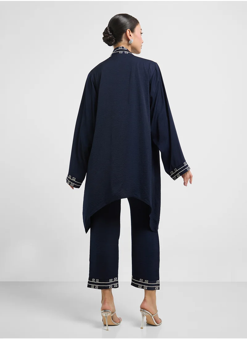 هيا كلوزيت Flared Sleeve Blouse And Pants Set