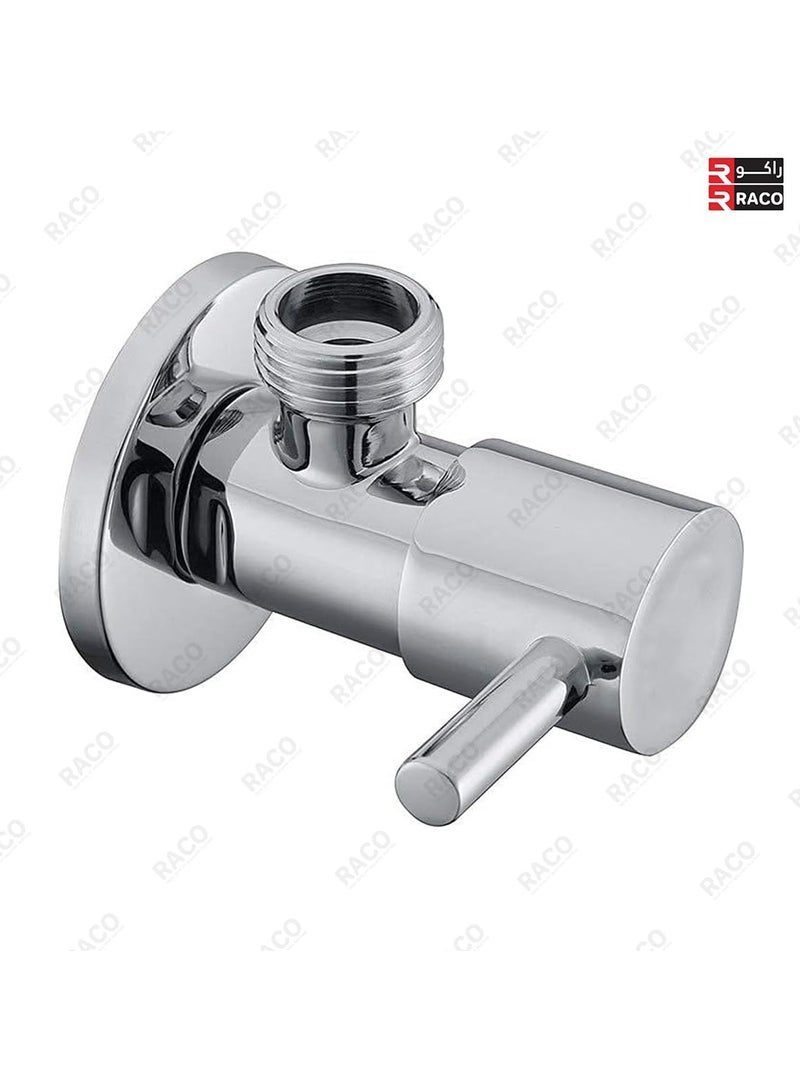 RACO Bold Techno Lever Angle Valve, Brass, 1/2 Inch x 1/2 Inch, Mirror Chrome Finish - Image 2