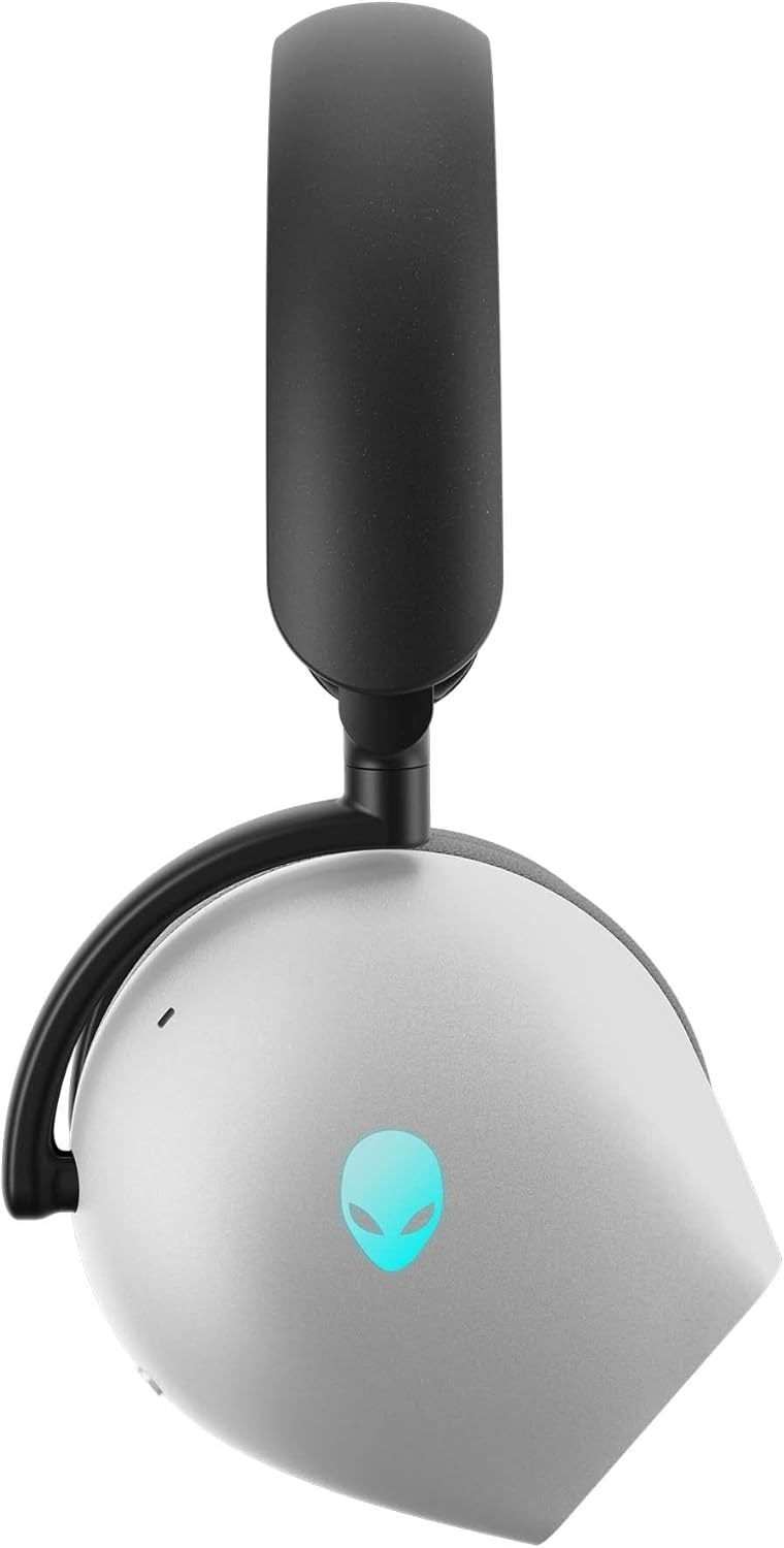 Alienware AW920H Tri-Mode Wireless Gaming Headset - Dolby Atmos Virtual Surround Sound, Active Noise Cancelling, AI-Driven Noise-Cancelling Microphone, USB-C Wireless Dongle - Lunar Light, Large - Image 4
