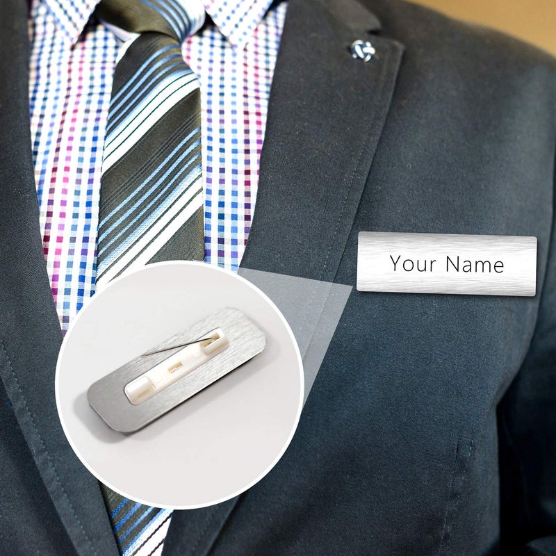 BOGZON 100 White Safety Pin Bar with Adhesive, Badge Pin Backs, Name Tag Pins - Image 4
