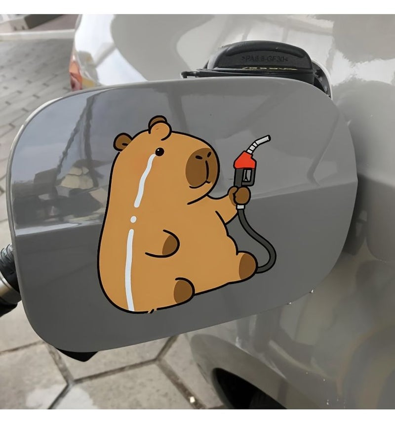 Capybara Family Fun Vinyl Car Sticker 2 Durable Cartoon Design for Cars Trucks Motorcycles Walls Perfect Gift for Halloween Christmas New Year and All Holidays - Image 3