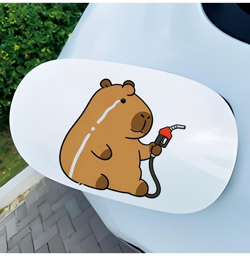 Capybara Family Fun Vinyl Car Sticker 2 Durable Cartoon Design for Cars Trucks Motorcycles Walls Perfect Gift for Halloween Christmas New Year and All Holidays - Image 4