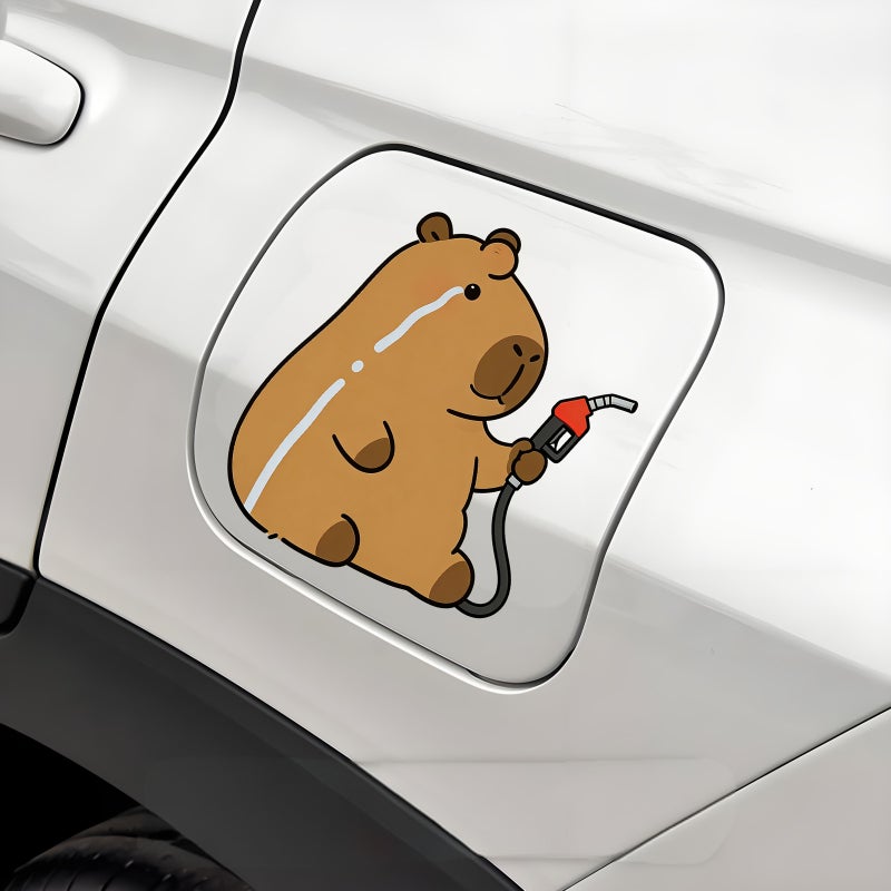 Capybara Family Fun Vinyl Car Sticker 2 Durable Cartoon Design for Cars Trucks Motorcycles Walls Perfect Gift for Halloween Christmas New Year and All Holidays - Image 5