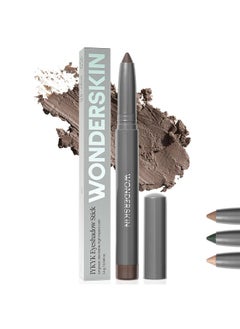 Wonderskin IYKYK Eyeshadow Stick - Longwear Eye Shadow Sticks, Budge-Proof and Waterproof Shimmer Eyeshadow Stick with Built-in Sharpener (Ash)