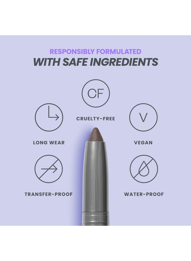 Wonderskin - Wonderskin IYKYK Eyeshadow Stick - Longwear Eye Shadow Sticks, Budge-Proof and Waterproof Shimmer Eyeshadow Stick with Built-in Sharpener (Ash) - Image 1