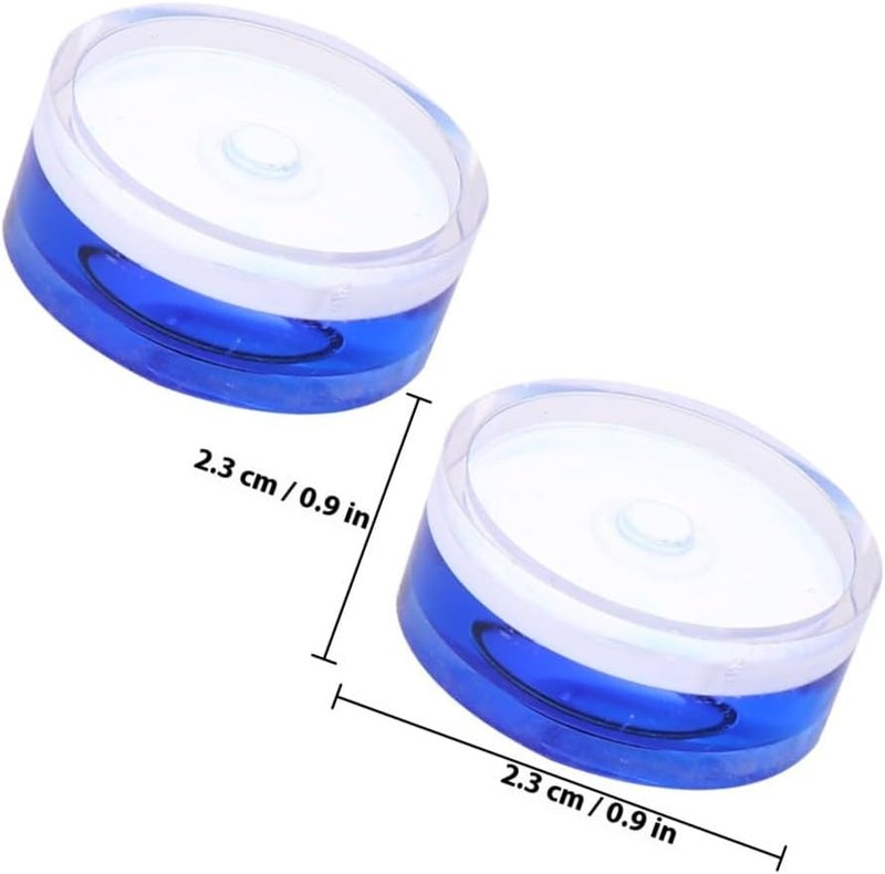 10pcs 25x10mm Blue Horizontal Bubble Level Universal Circular Spirit Level for Calibration and Precision Measurement in Carpentry and Surveying - Image 2