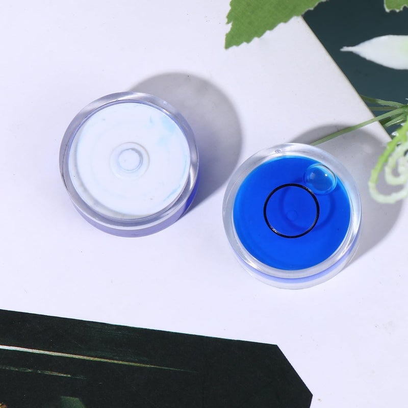 10pcs 25x10mm Blue Horizontal Bubble Level Universal Circular Spirit Level for Calibration and Precision Measurement in Carpentry and Surveying - Image 3