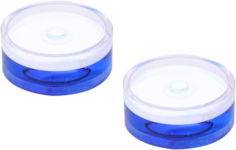 10pcs 25x10mm Blue Horizontal Bubble Level Universal Circular Spirit Level for Calibration and Precision Measurement in Carpentry and Surveying - Image 1