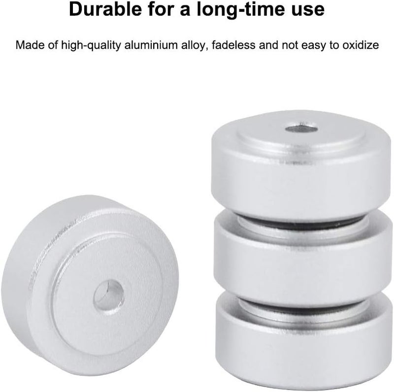 Wendry Aluminum Alloy Anti Vibration Amplifier Feet, 4PCS Speakers Stand Feet Shock Absorber Amplifier Pads Feet (20 * 8mm)(Silver) - Image 2