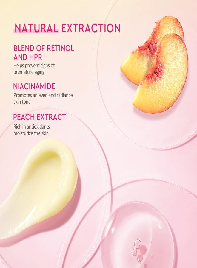 Glad2Glow Peach Retinol Face Moisturizer, Retinol Night Cream for Normal, Combination & Uneven Skin, Smooth Fine Lines, Refine Texture, Brighten Dull Skin - Retinol, HPR, Niacinamide, 100g - Image 4