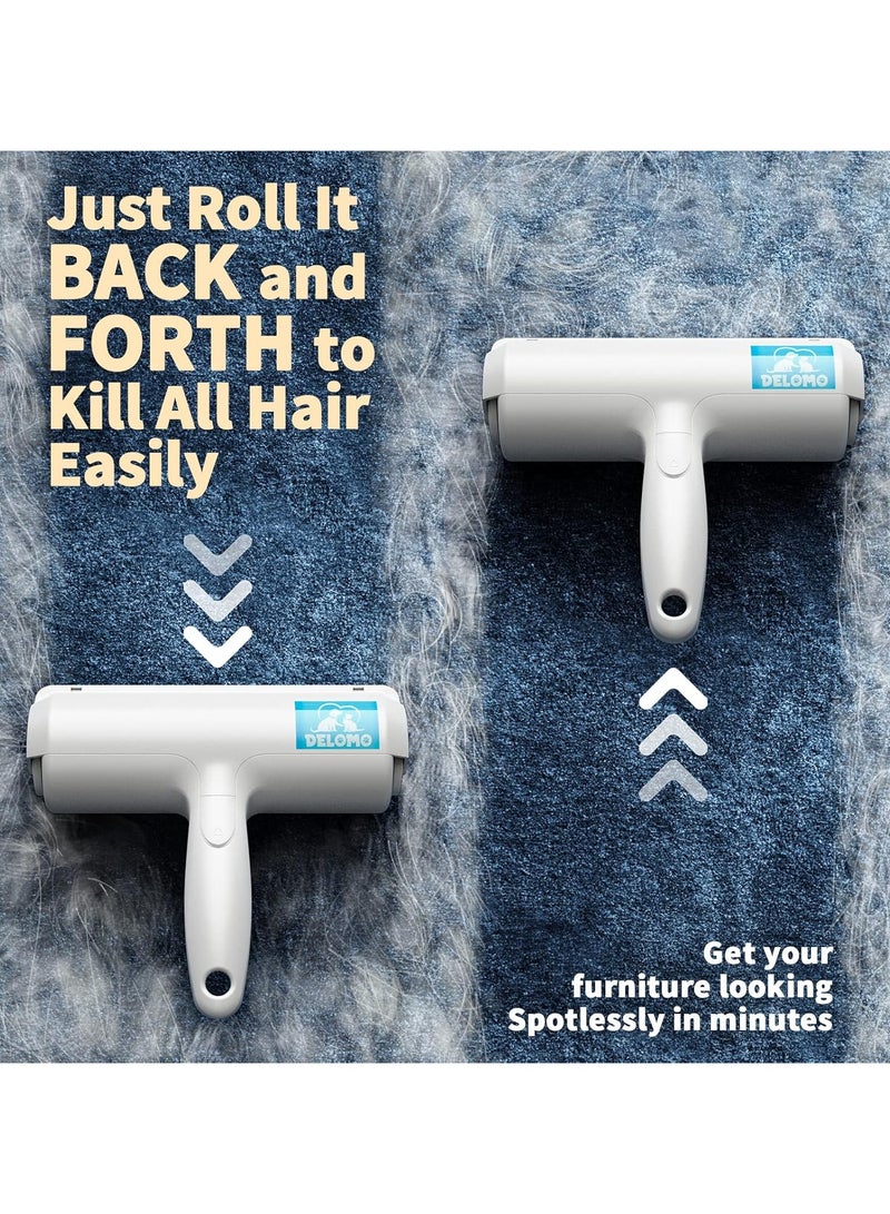 عام إزالة شعر الحيوانات الأليفة - أسطوانة لرفع الشعر - أداة لإزالة شعر القطط والكلاب من الأرائك، الأثاث، السجاد، مقاعد السيارات، أسطوانة قابلة لإعادة الاستخدام مع قاعدة تنظيف ذاتي - أداة متطورة لإزالة شعر الحيوانات. - Image 3