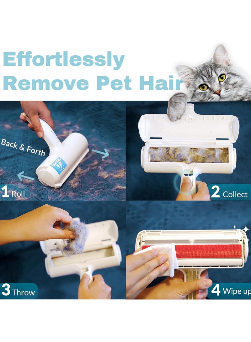 عام إزالة شعر الحيوانات الأليفة - أسطوانة لرفع الشعر - أداة لإزالة شعر القطط والكلاب من الأرائك، الأثاث، السجاد، مقاعد السيارات، أسطوانة قابلة لإعادة الاستخدام مع قاعدة تنظيف ذاتي - أداة متطورة لإزالة شعر الحيوانات. - Image 5