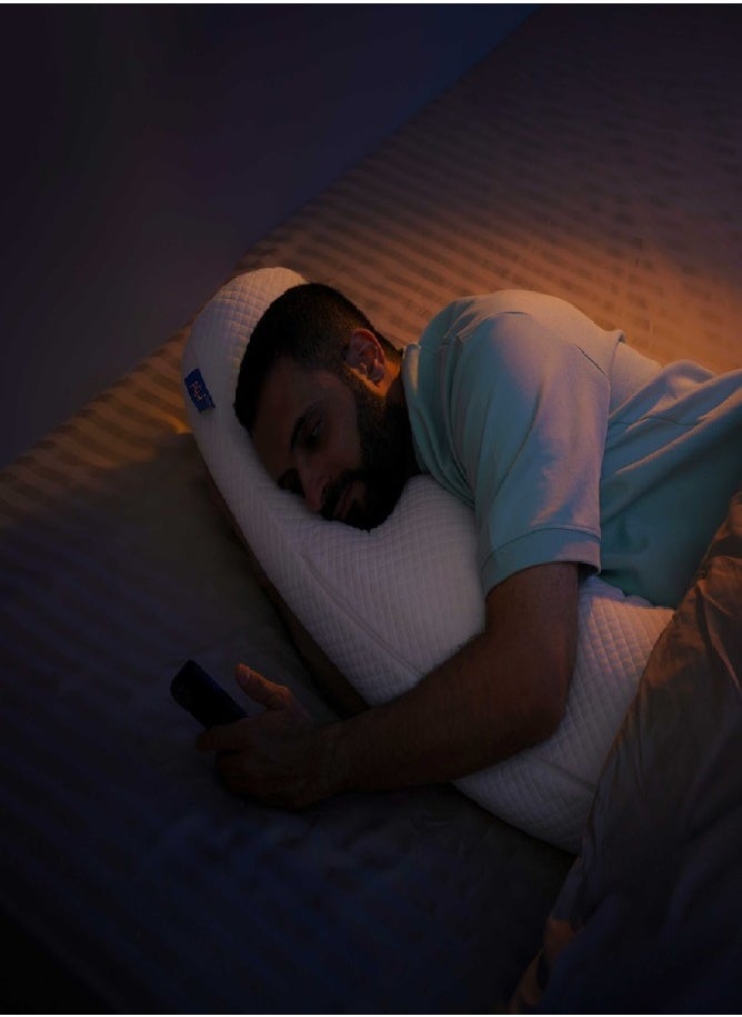 Neyam - Neyam Body Pillow: A 153 cm x 23 cm cylindrical pillow with memory foam. The body pillow is Soft, flexible, and height-adjustable. Comes with extra foam for personalized comfort, ensuring full-body support. - Image 1