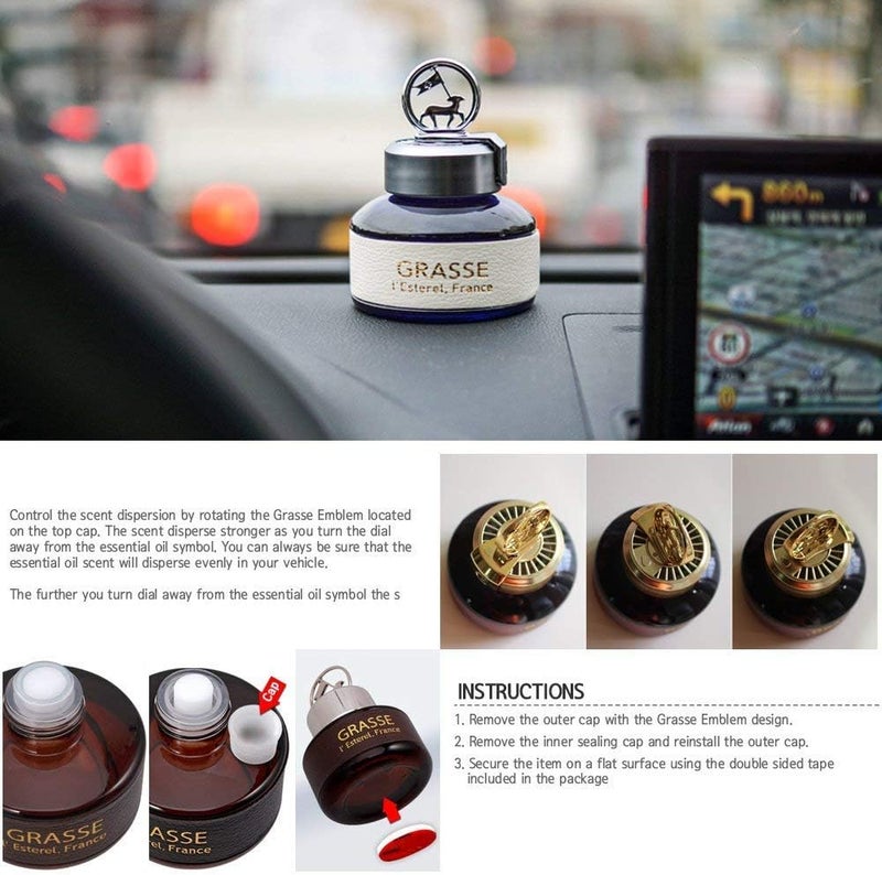 Bullsone معطر هواء السيارات الطبيعي Bullsone Grasse Lesterel عطر سيارات فاخر رائحة نابولي الزرقاء 2 عبوة - Image 5