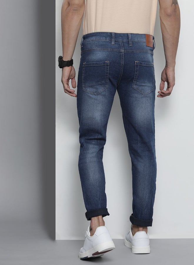 The Indian Garage Co Men Mid Rise Dark Wash Slim Fit Jeans - Image 3