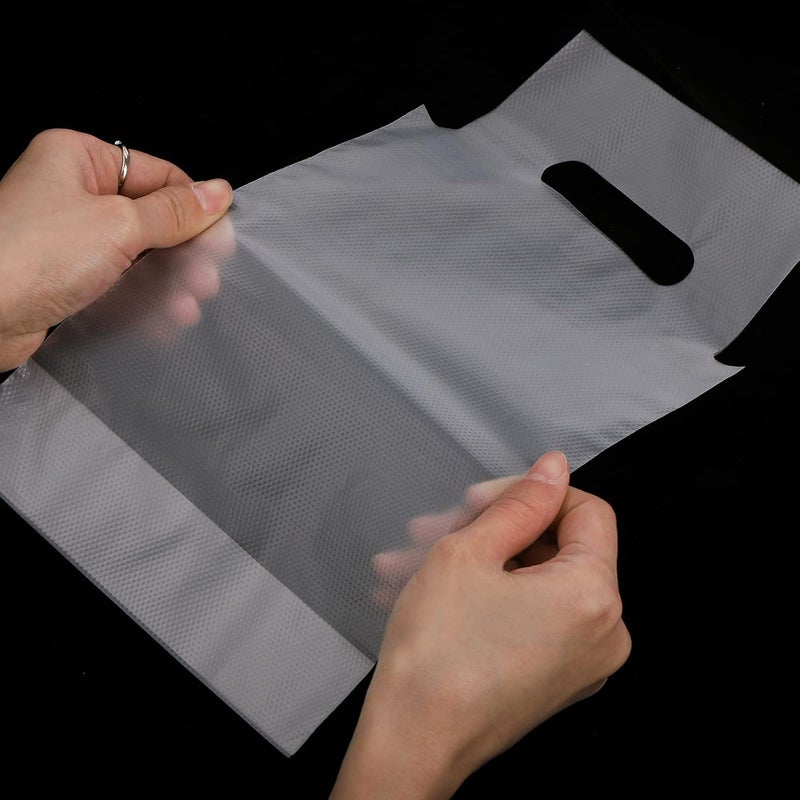 DEAYOU 500 Pack Handle Drinking Poly Bags, Clear Cup Carrier with Handle, Plastic Drink Packaging Bags Cup Holder for Delivery, 6"L x 11"H Take Out Hanging Hole Beverage Carrier for Single Cup, Coffee - Image 4