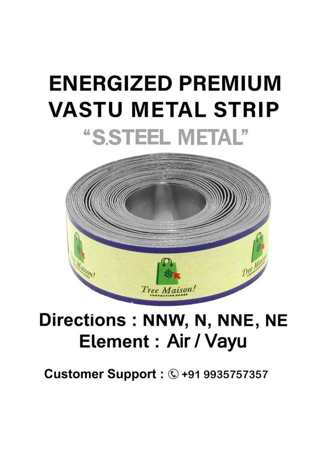 TREEMAISON - Vastu Stainless Steel Strip | Width- 0.5 Inch | Gauge- 0.3Mm | Length- 8 Feet Approx | Zone Balancing |Toilet Correction | Main Entrance | Strip Remedy | Pack Of 1 - Image 1