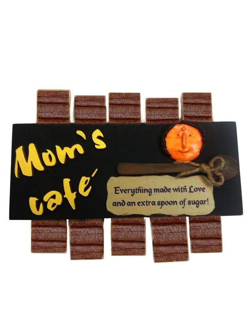 Karigaari MDF Moms Caf Kitchen Name Plate - Image 3