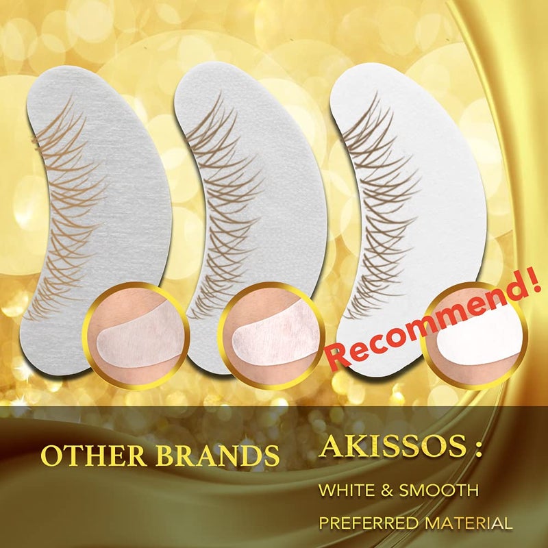 Akissos Hydrogel Eye Patch Eyelash Extension Supplies - Akissos 100 PCS Lash Extension Supplies Lift Tint Under Eye Pads Undereye Gel Patches Lint Free Professional Individual DIY Beauty Tool - 3nd Gen - Image 2
