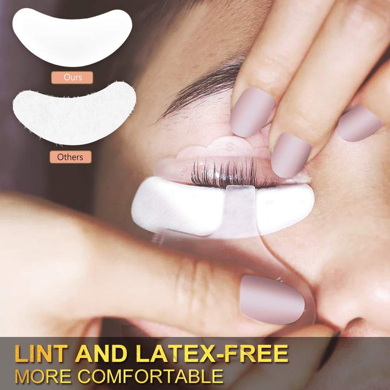 Akissos Hydrogel Eye Patch Eyelash Extension Supplies - Akissos 100 PCS Lash Extension Supplies Lift Tint Under Eye Pads Undereye Gel Patches Lint Free Professional Individual DIY Beauty Tool - 3nd Gen - Image 5