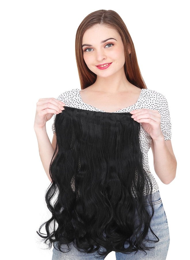 BeatStock Curly, Wavy Black Hair Extension For Womens or Girls in Synthetic fibre, 22 inch - Image 3
