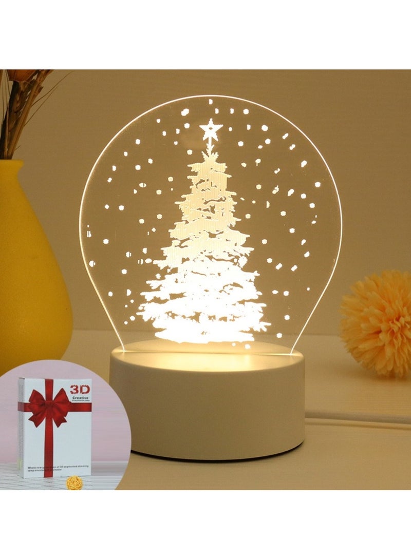 Huitich Christmas Tree 3D LED Lamp White - Image 1