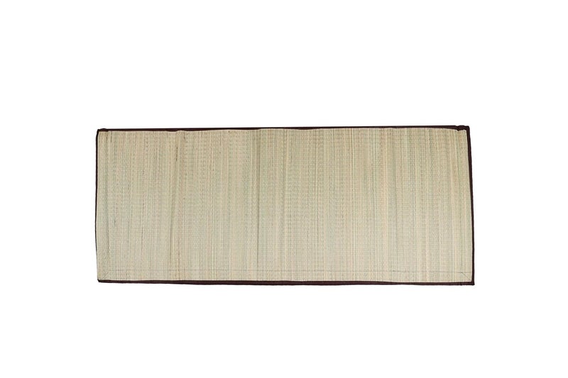 KALA DARSHAN CRAFTS BAZAAR KALA DARSHAN CRAFTS BAZAAR Foldable korai Grass Chatai 152 X 182 CM with 15MM Thickness Hand Made Brown Butter Satin  - Image 4