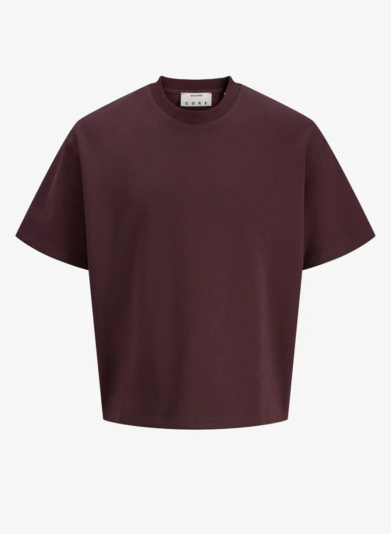 JACK & JONES Fudge Scuba Crew Neck Oversized T-Shirt for Men | Best Price UAE